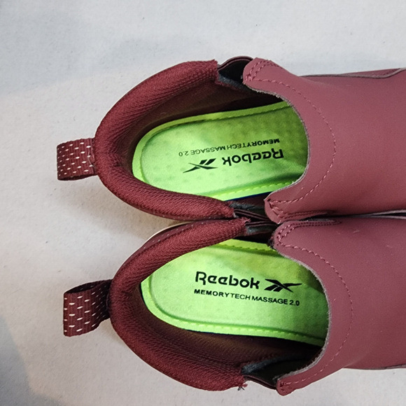 Reebok Womens Size 7W Ever Road 3.0 DMX Work Bootie Comp Toe Burgundy Purple - Picture 6 of 9